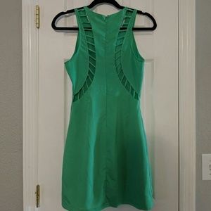Green sundress with cut outs on the back size S